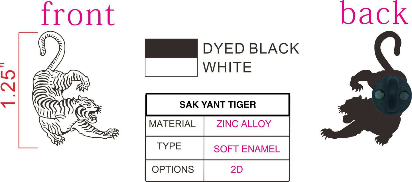 HL BO Sak Yant Tiger Pin
